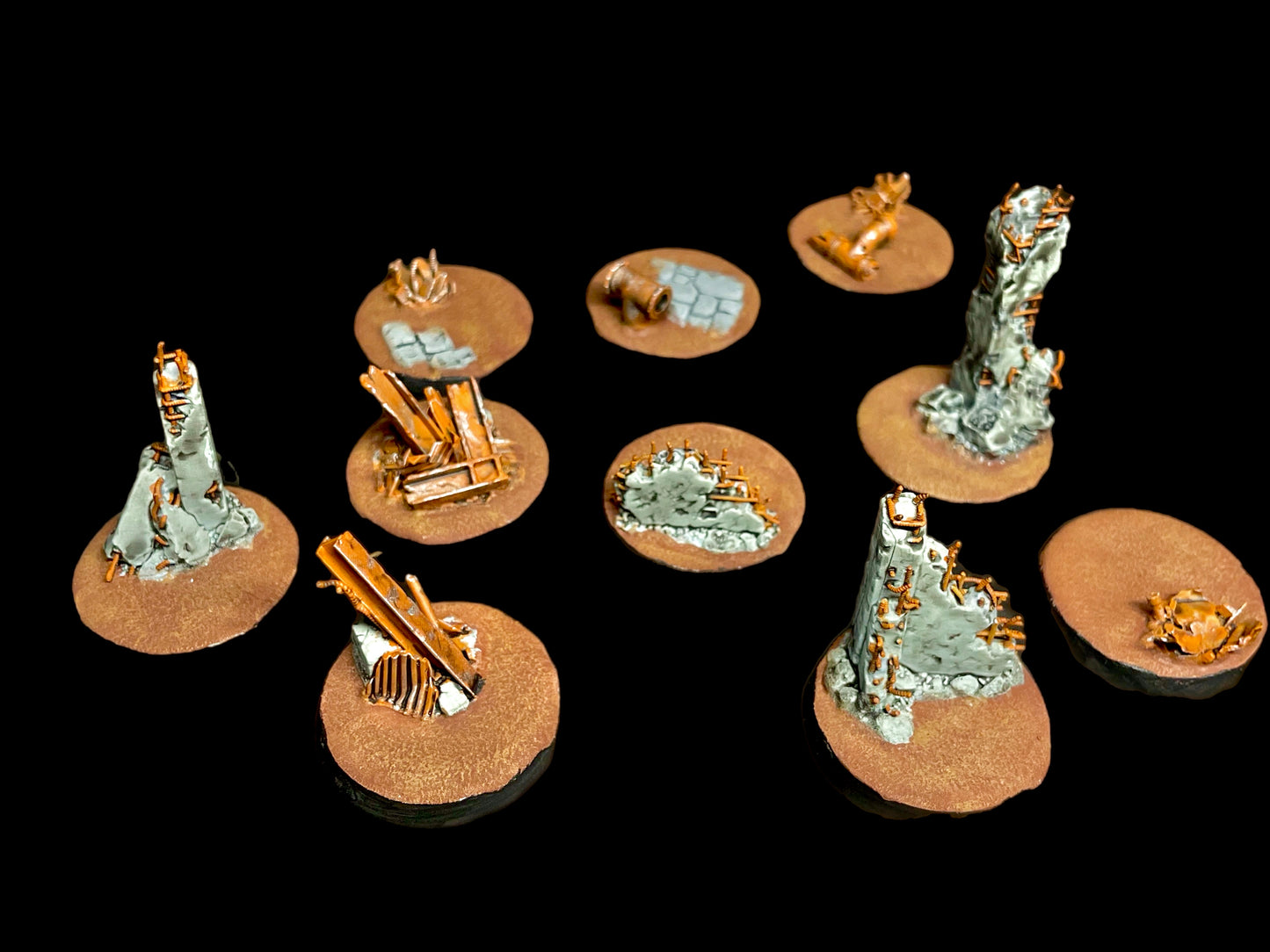 32mm Bases - Urban Ruins — Set of 10