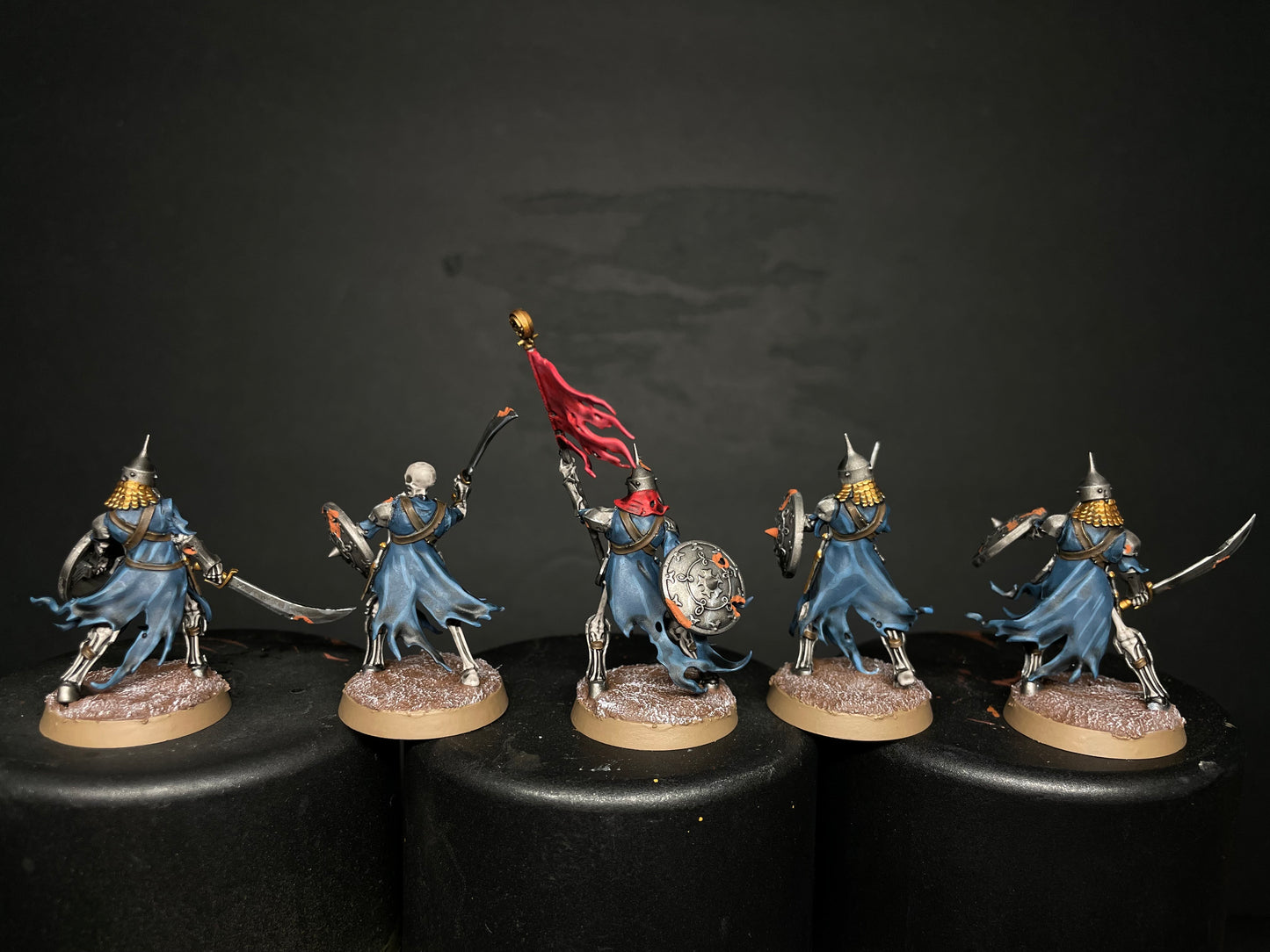 5x Painted Skeleton Warriors 28mm